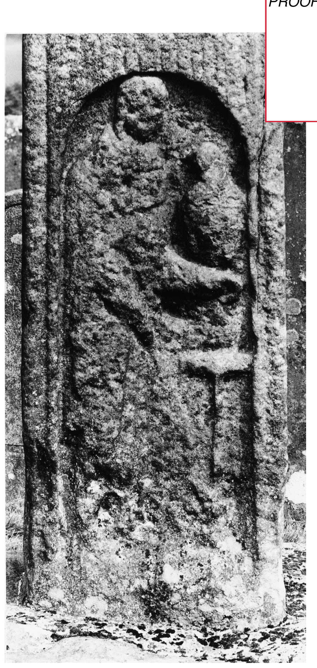 Figure 11. The ‘falconer’ on the Bewcastle Cross, Cumbria. (© Corpus of Anglo-Saxon Stone Sculpture. Photograph: T. Middlemass.) 