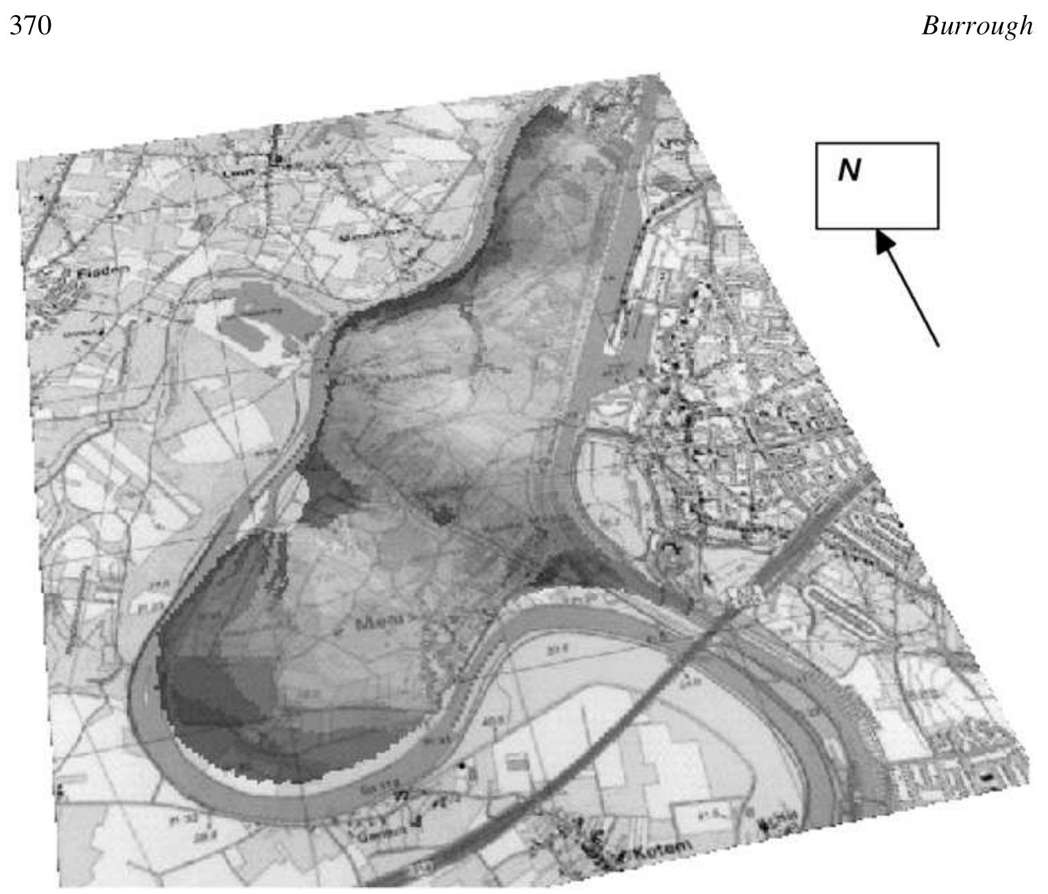 3-dimensional display of interpolation results obtained from