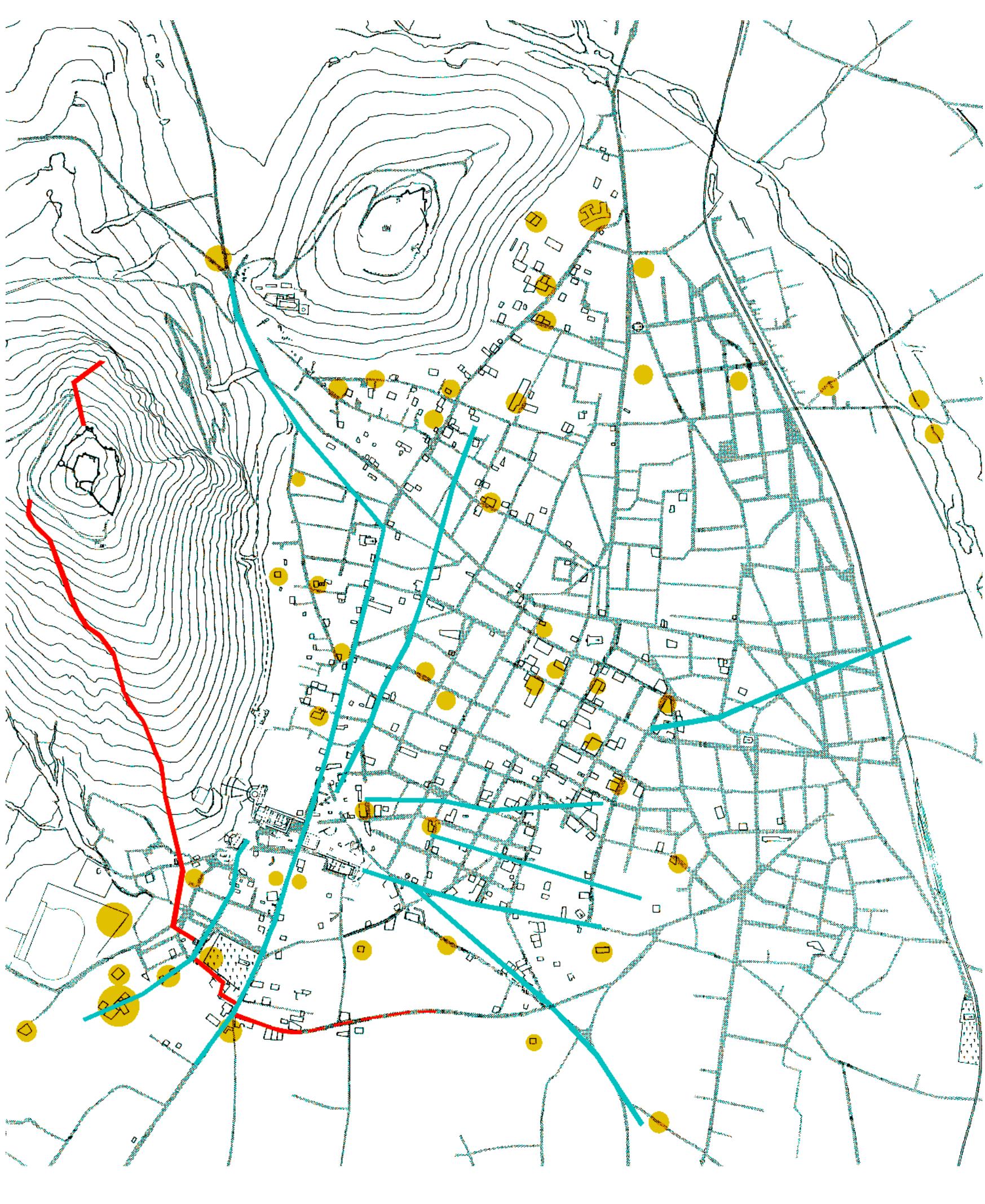 association in death may indeed reflect a relationship in life.  FIG. 1 Distribution of Classical and Hellenistic burial clusters in Argos clusters — roads — fortification (Original source of the man: PARIENTE & TOUCHAITS pl. XI and XII) 