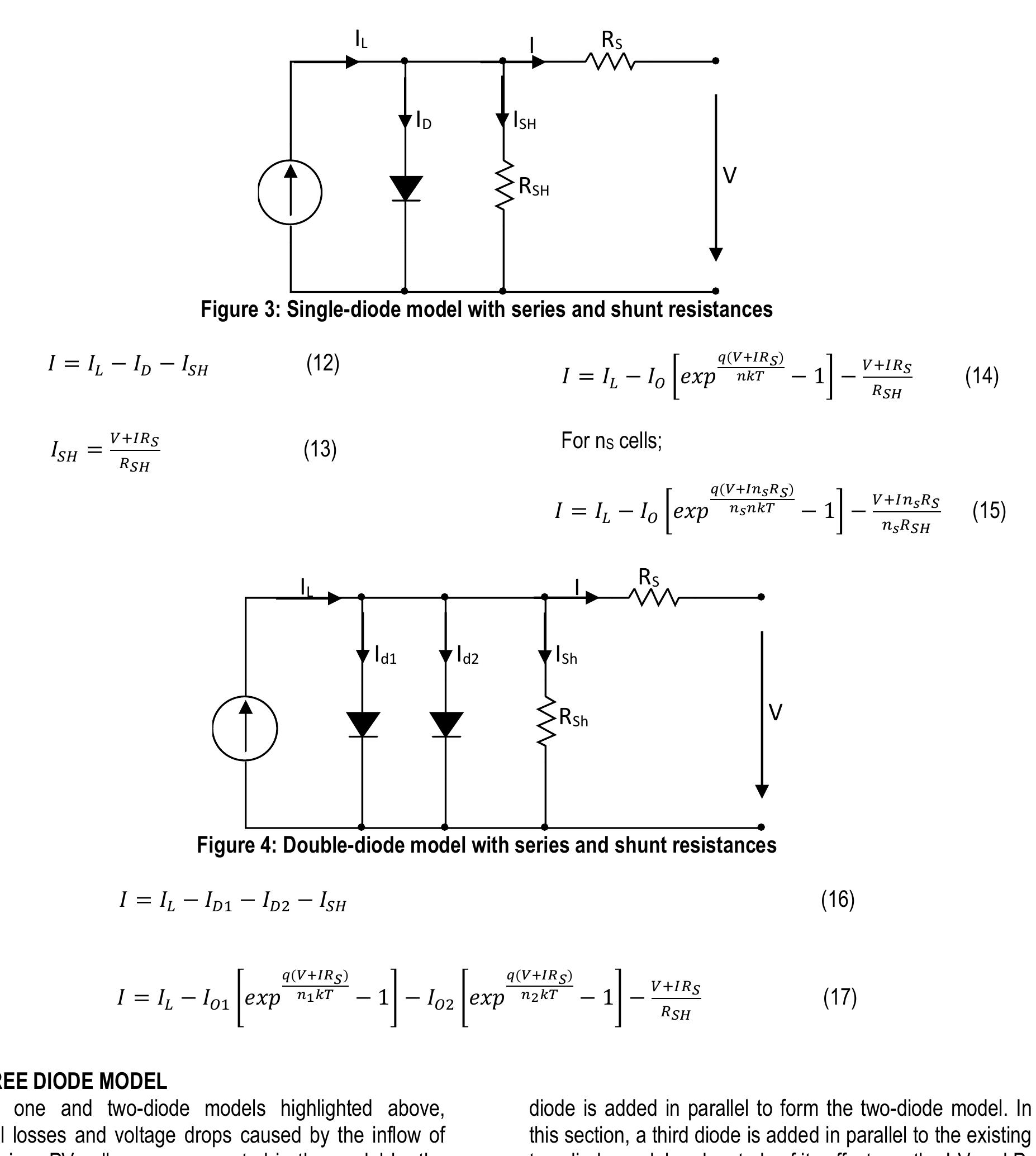 Figure 2 - from THREE-DIODE MODEL AND SIMULATION OF