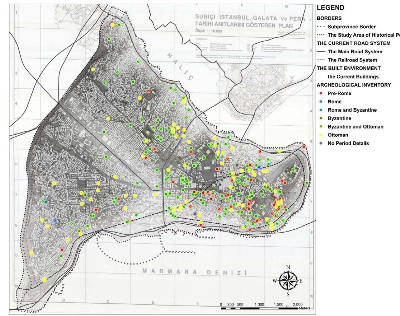 Fig. 3 - Unity of Modern Urban Pattern with Archaeological Data (Emre & Erbas, 2020). 