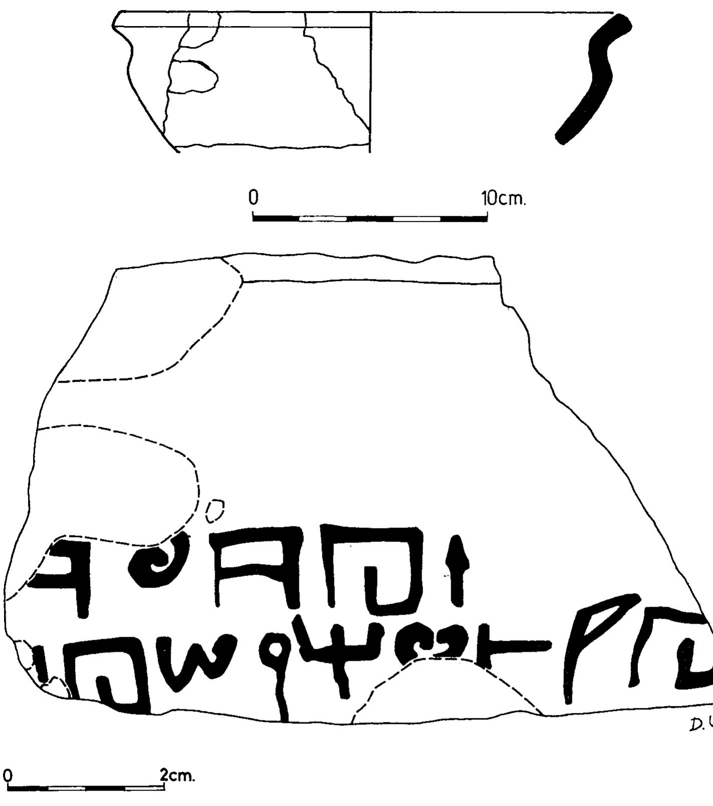 Fig. 25. Proto-Canaanite inscription from Area S. 