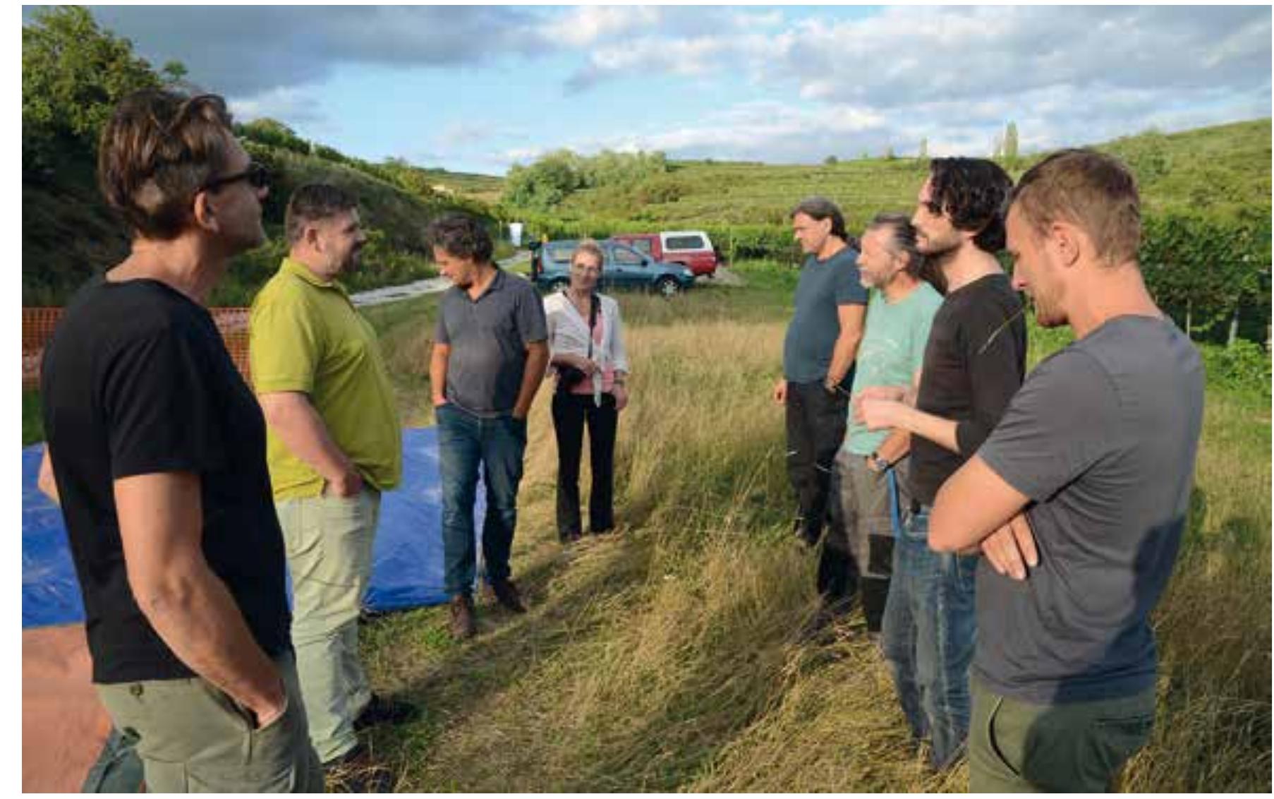 Fig. 35b Kammern-Grubgraben 2019, D-A-CH-project meeting at the site (© OREA, Th. Einw6gerer) 