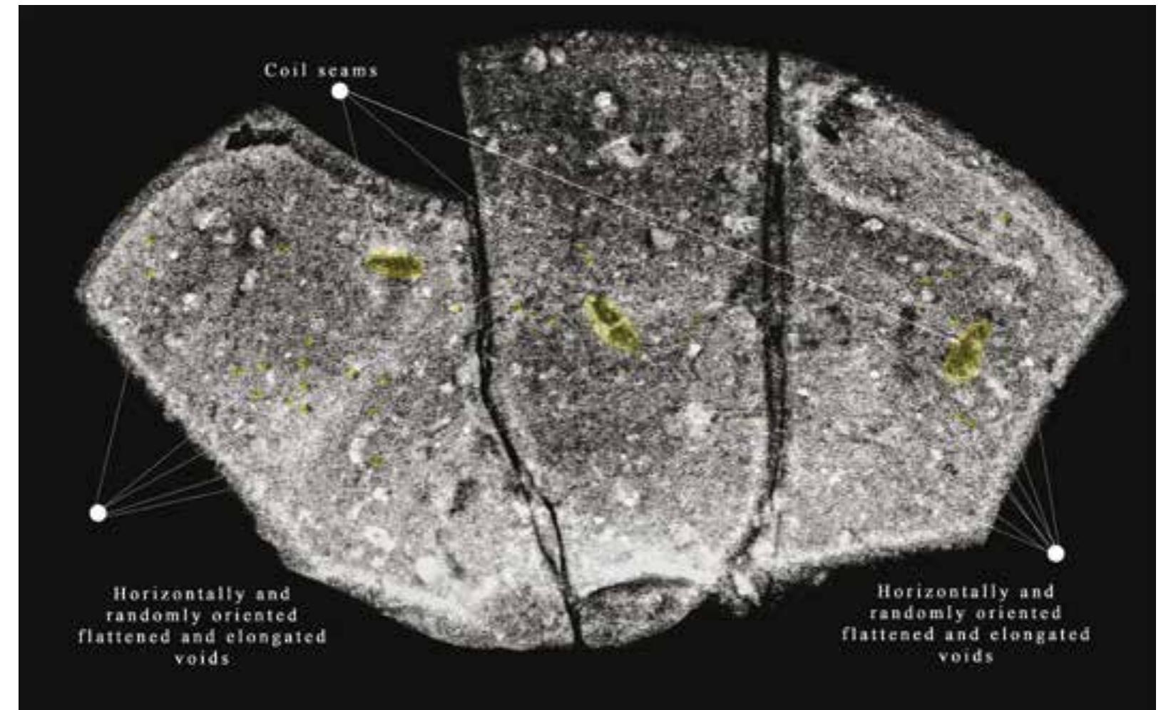 Fig. 59 X-Ray sample of a LH IIIA conical cup from Ayios Vasileios, Laconia (analysis and © M. Choleva) 