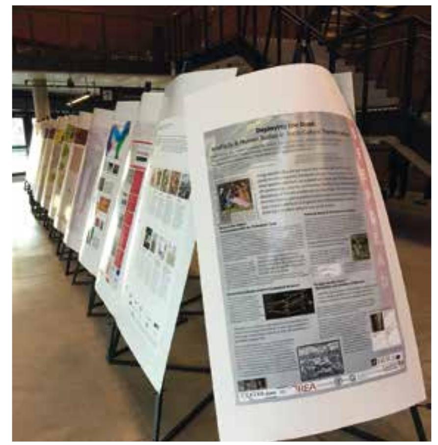 Fig. 81 The DEEPDEAD poster at the HERA JRP Uses  of the Past & Public Spaces Conference (September 11—  12, 2019), European Solidarity Centre, Gdansk, Poland (photo: E. Weiss-Krejci) 
