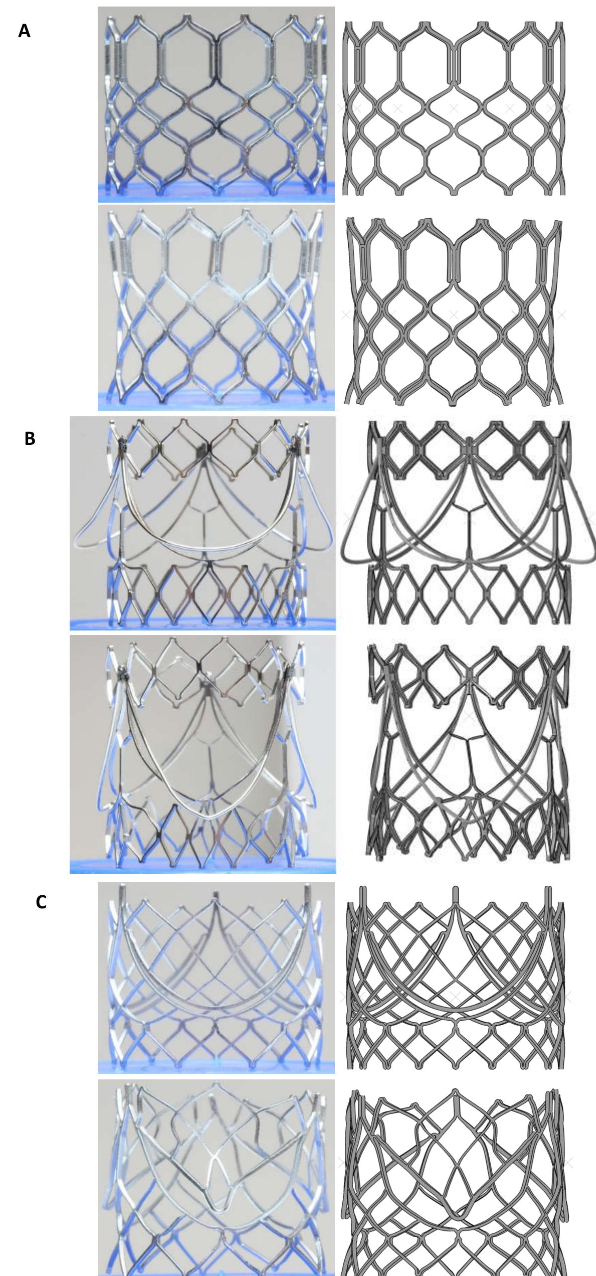 -27. undeformed and deformed stents. a) control stent, b)