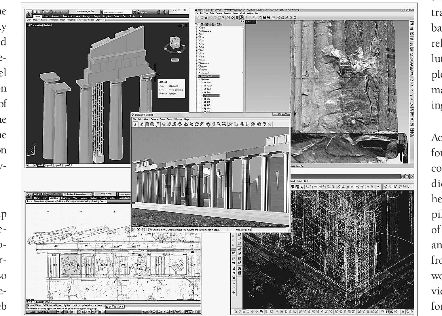 At the same time issues related to the pro- vision of multilingual support should be investigated. Most content held in the core of the digital infrastructure of YSMA is cur- rently only in Greek and the prospect of its dissemination presupposes the translation of at least basic information fields. To this end, controlled vocabulary lists should be associated initially with existing thesauri  of ancient architecture terminology and be translated. As a next step, the potential for  the mace anutamateoy  In this context, recorded datasets associat- ed with completed restoration projects  could be directly promoted. For example,  parts o that h throug  the content from the main database ave already been made available h the complementary CD-ROM of  the publication of the Erechtheion restora-  tion can be integrated in an online reposi-  tory. T  his work can provide an opportunity  to examine the compatibility of our record-  ing wit  h available international documenta-  tion standards that facilitate the exchange of  information between digital systems, such as the Dublin-Core or CIDOC-CRM. More-  over, it  will contribute to the development 