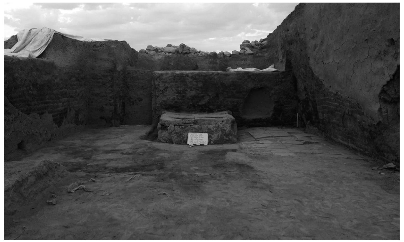 Fig. 6: The Hall with podium, rizalite door and oval passage (Ayanis Castle Excavation Archive) 