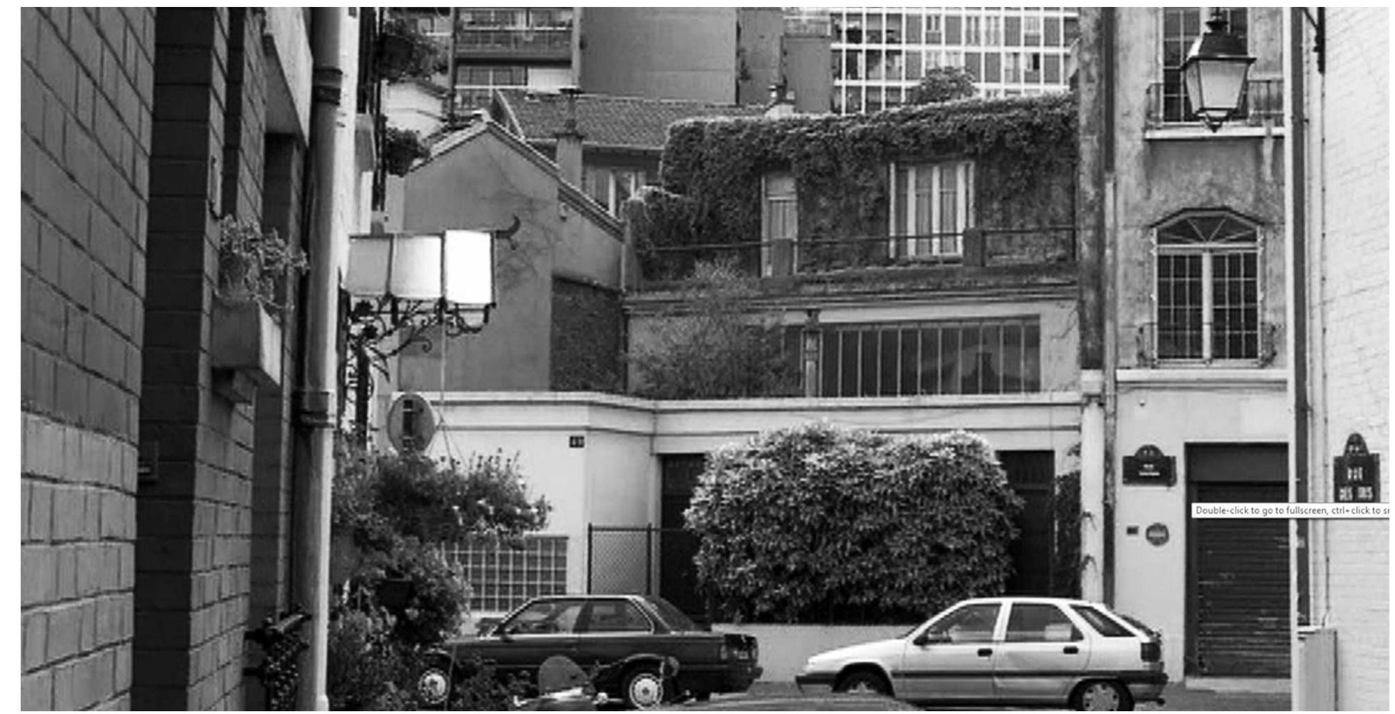 The video is taped with a stationary camera. life flows in