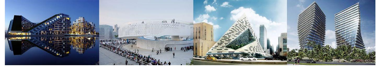 Awarded projects designed by bjarke ingels group. reproduced