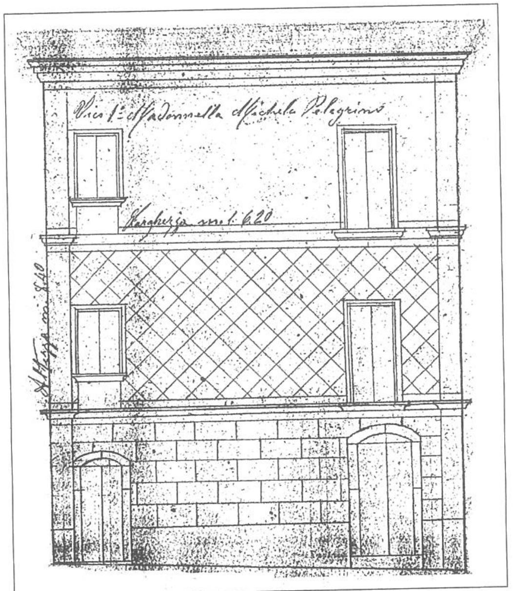 Un gran numero di fabbriche erano allestite con mura- ture irregolari, a sacco, con sassi estratti dai letti dei fiumi che fiancheggiano la citta, messi in opera con malta e fram- menti di laterizi, secondo consolidate procedure. L’opera laterizia era abbastianza rara. Ai mattoni si attribuiva soprat- tutto la funzione di elementi ripartitori delle murature in pietrame. Li si utilizzava. anche per divisori, modanature, cornici, stipiti ed altri elementi da rifinire a stucco”!, In taluni casi si faceva ricorso a murature miste, con filari di mattoni alternati a corsi in pietra, soprattutto nei piani bassi o in strutture particolarmente sollecitate.  1 