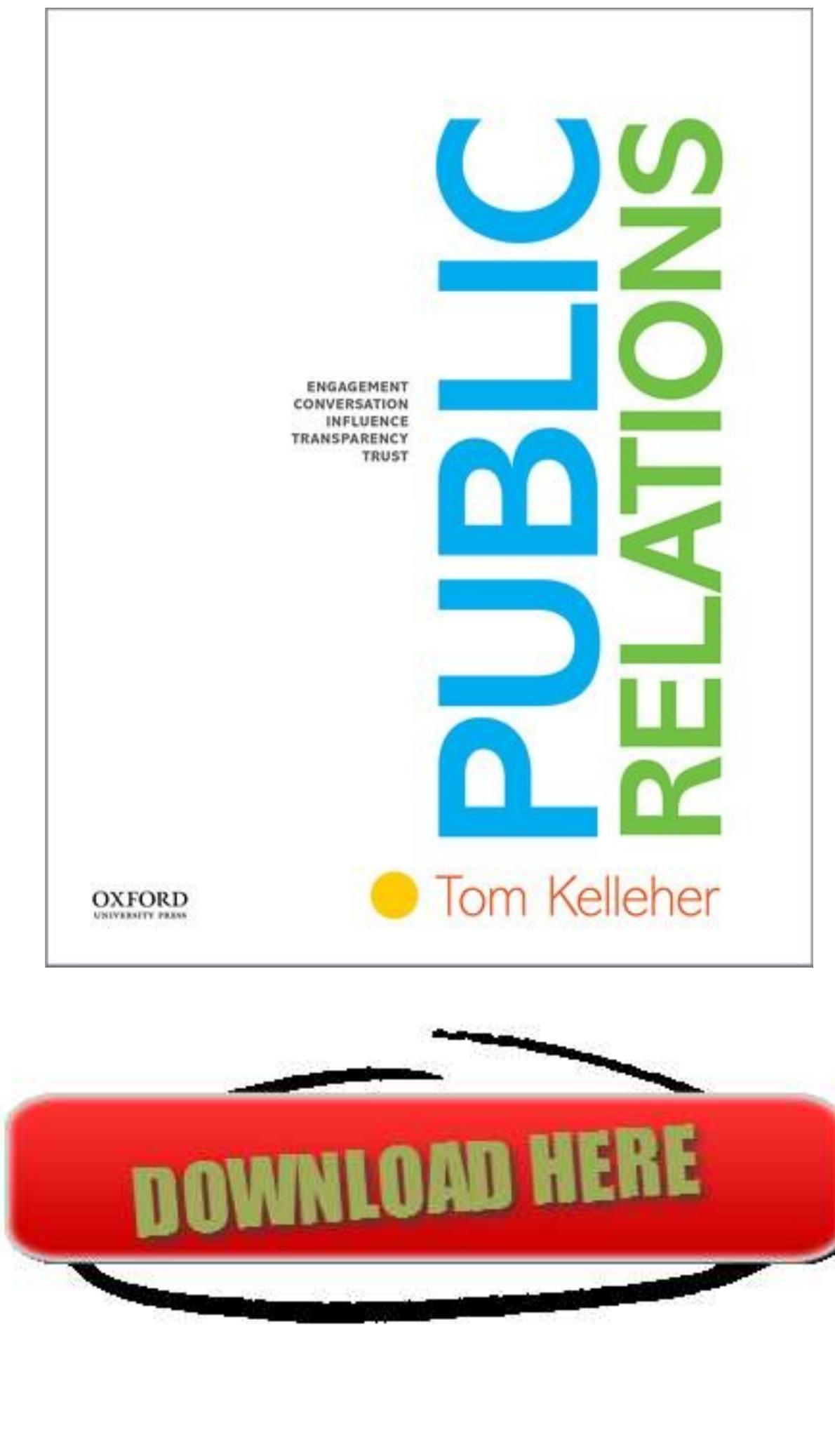 (PDF) Public Relations by Tom Kelleher