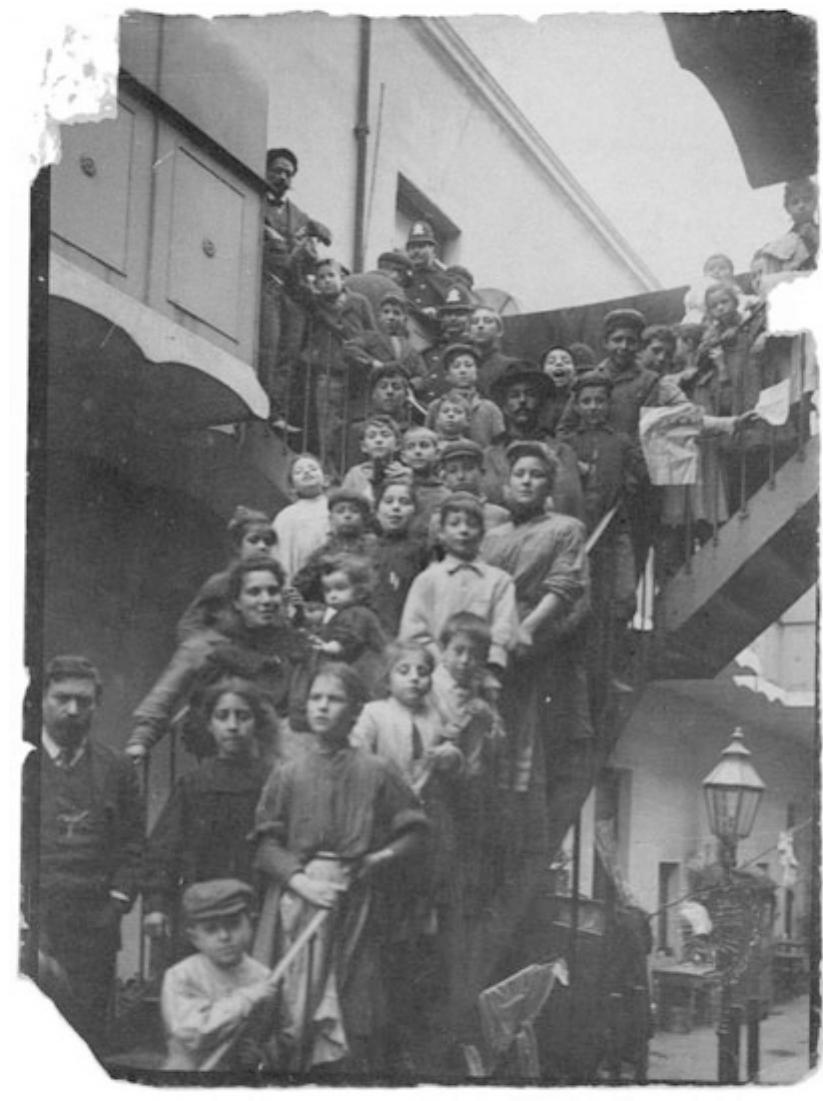 Villas Miseria in Buenos Aires, Fig. 1 Conventillo, c.1907. (Source: Archivo General de la Nacion)  Nemesio Trejo’s Zango de los inquilinos (1907), tenants and their housing rights are at the center. According to historian Donald Castro, “Buenos Aires became less a heartless and soulless city because the immigrant and the urban creole poor had a place in it through its musical form, the tango” (Castro 1991, 127). What the city excluded urbanistically, reentered through the tangos and sainetes, which focused on tenements as the only authentic places, and thus the ones that most deserved to be narrated. 