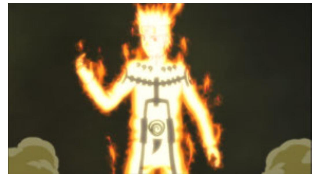 gure 2: Naruto's first anime appearance in Tailed Beast Mode, Naruto: Shippaden episode 247. Screenshot by the author April 29, 2019.  igure 7. Naruto first transforms into Tailed Beast Mode in vol.53, chapter 499, p. 91. NARUTO © 1999 by Masashi Kishimoto/SHUEISHA Inc. 