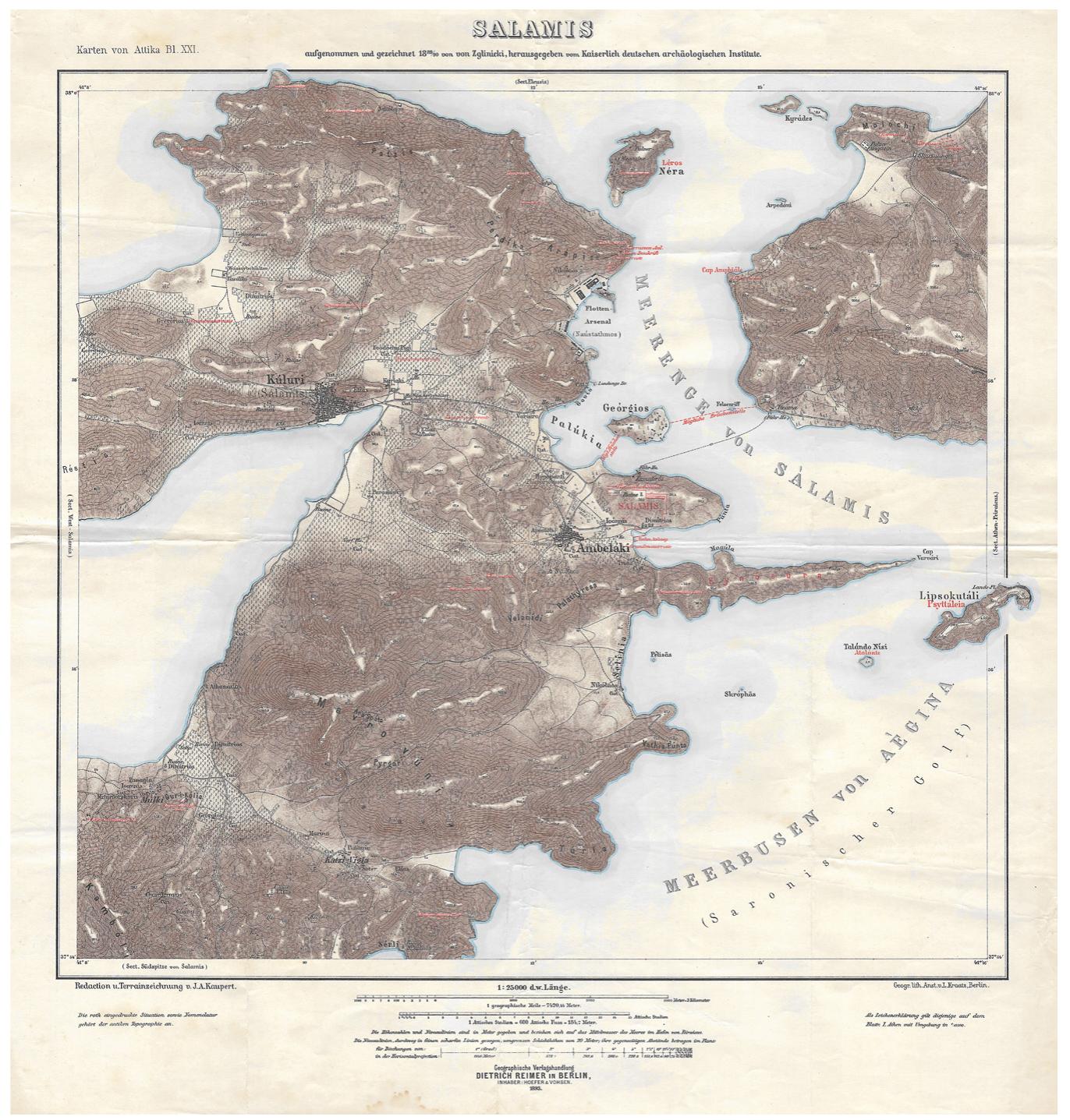 Fig. 3. Map from Curtius’ and Kaupert’s edition of 1895 (Personal Archive)
