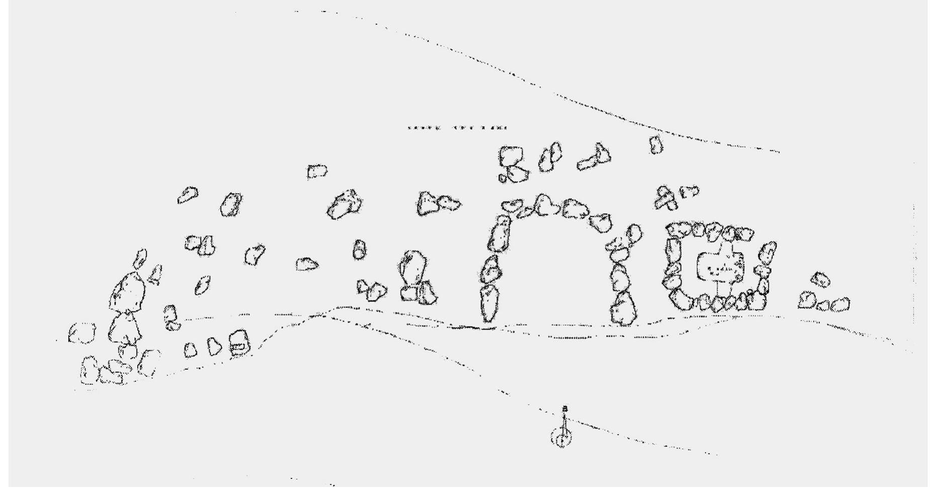 Fig. 5. Topographic plan of the north side of the Magoula hill (Kattoula 2006, fig. 60)
