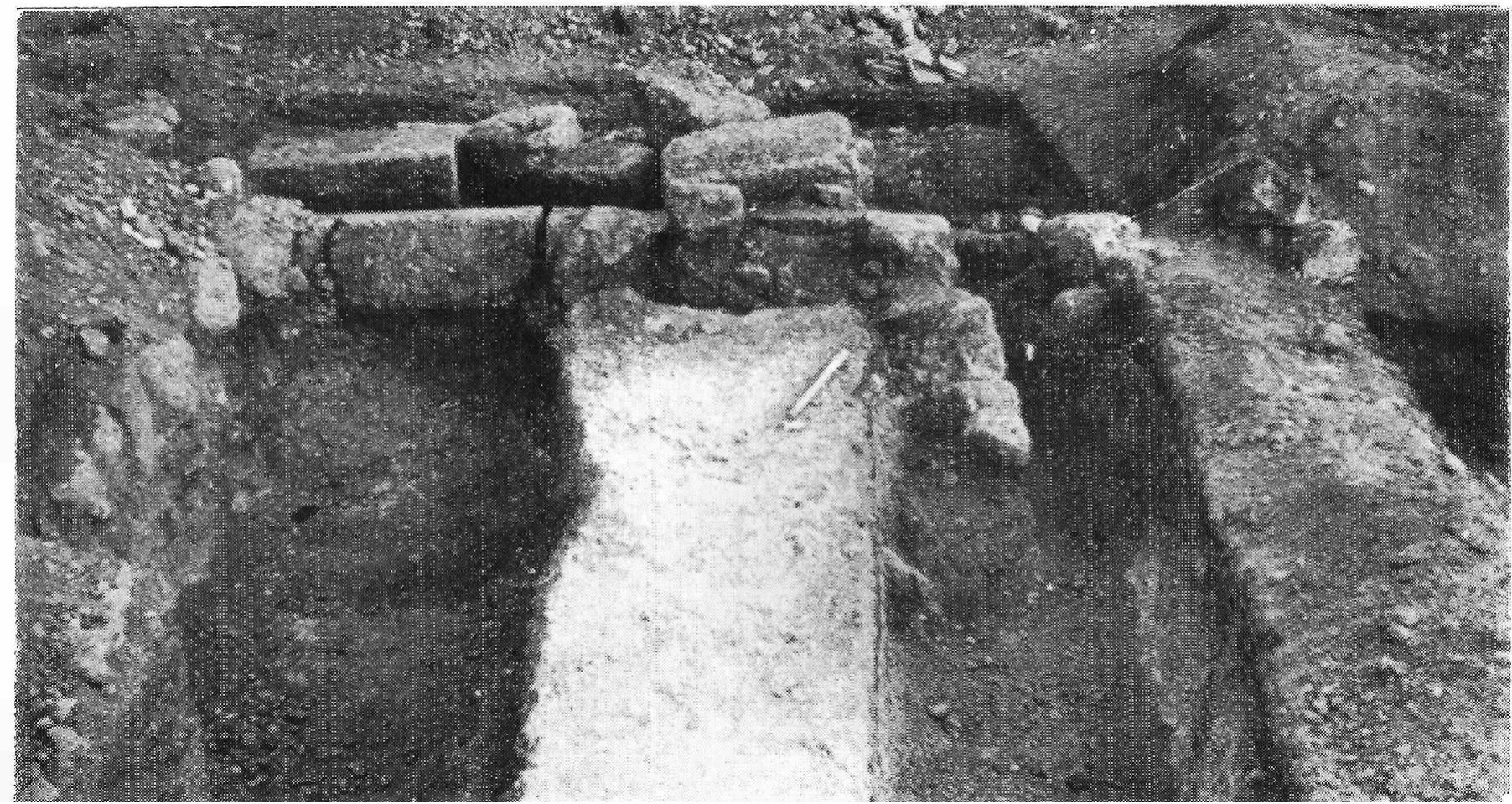 Fig. 8. Architectural remains on the east side of the Magoula hill (Tsirivakos 1967, pl. 110c)
