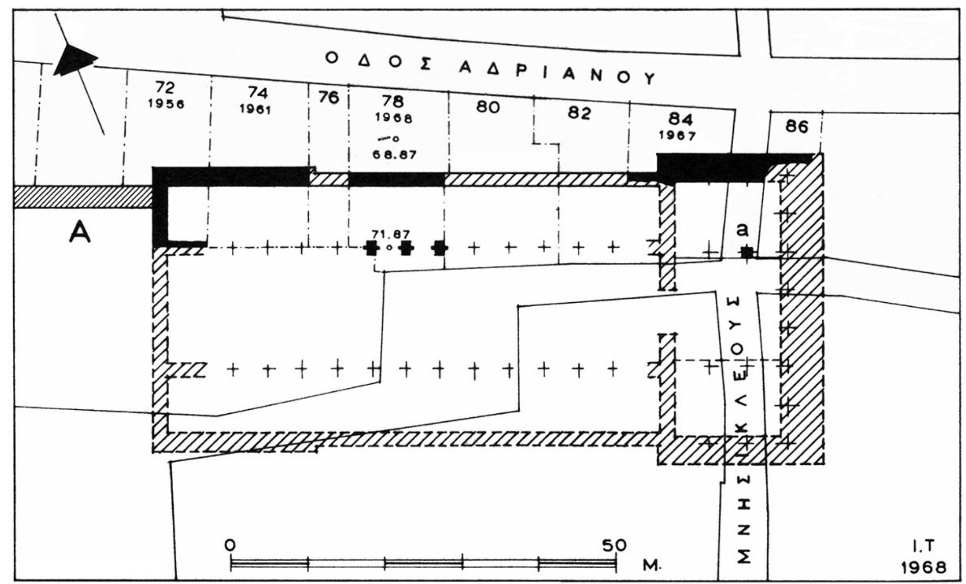 Fig. 1. Ground plan of the ‘Pantheon’ (from Travlos 1970, fig. 362).
