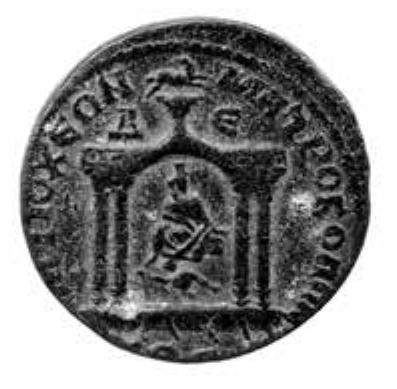 Fig. 10 Reverse of a coin of Antioch dating to the reign of Volusian (A.D. 251-253) depicting the Tychaion 