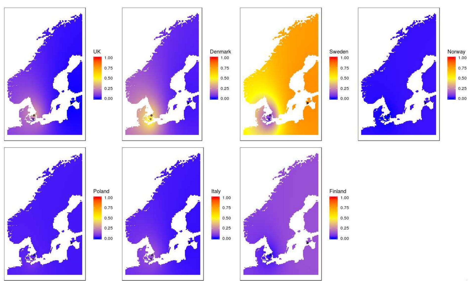 $12.3: maps of interpolated finestructure ancestries for