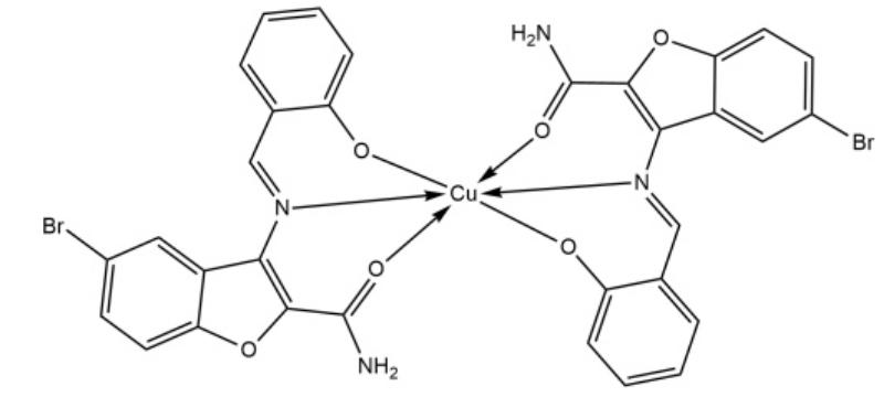 Structure of copper(ii) complex thermogravimetric (tg)