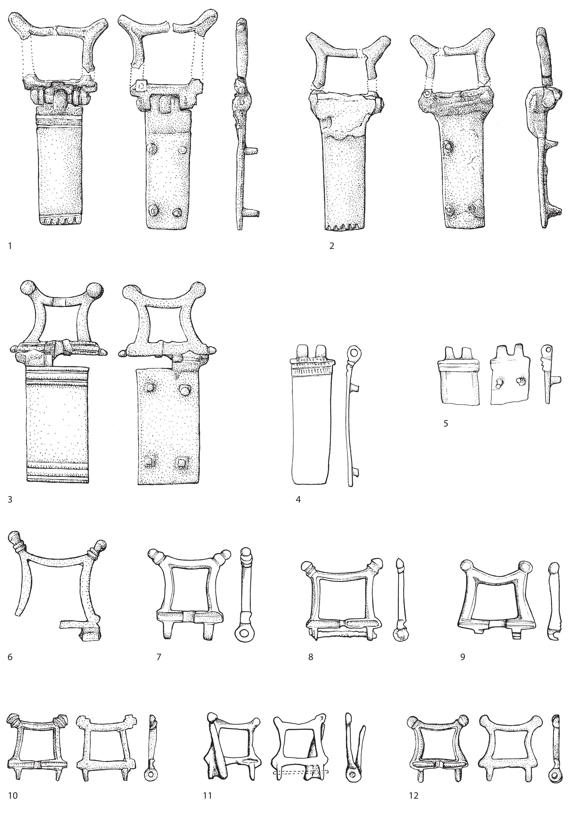 Fig. 37 Quadrilateral buckles. Scale 2:3. 