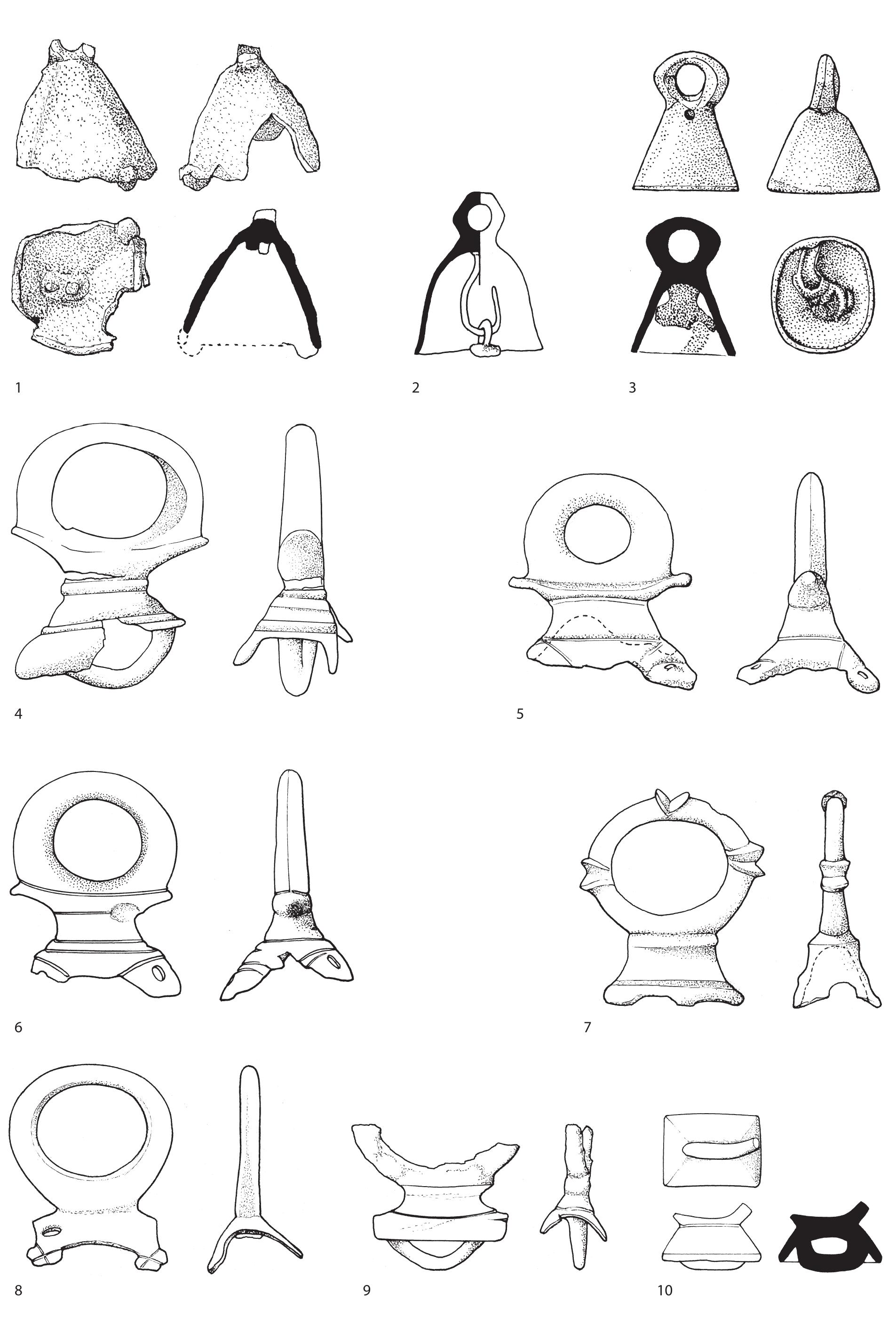Fig. 73 Horse bells and terret rings. Scale 2:3. 