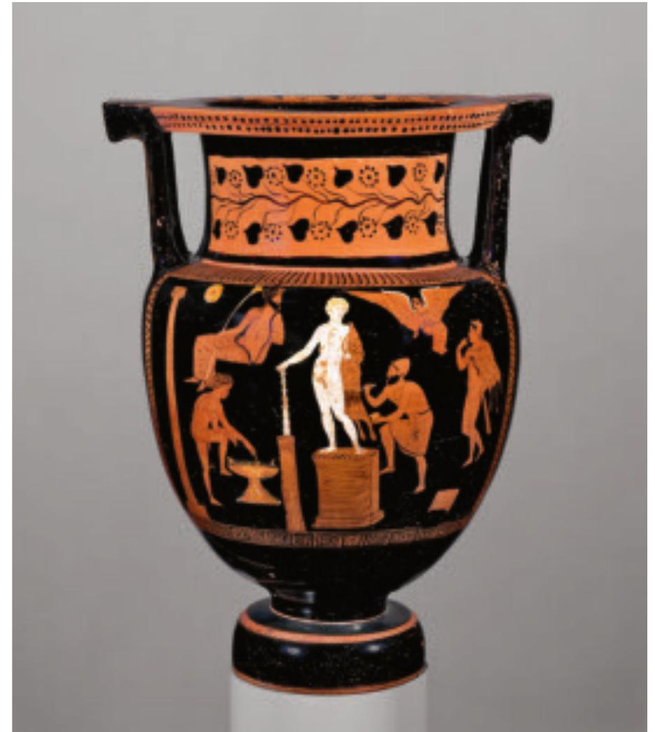 Fig. 1. A statue of Heracles being painted in the encaustic 