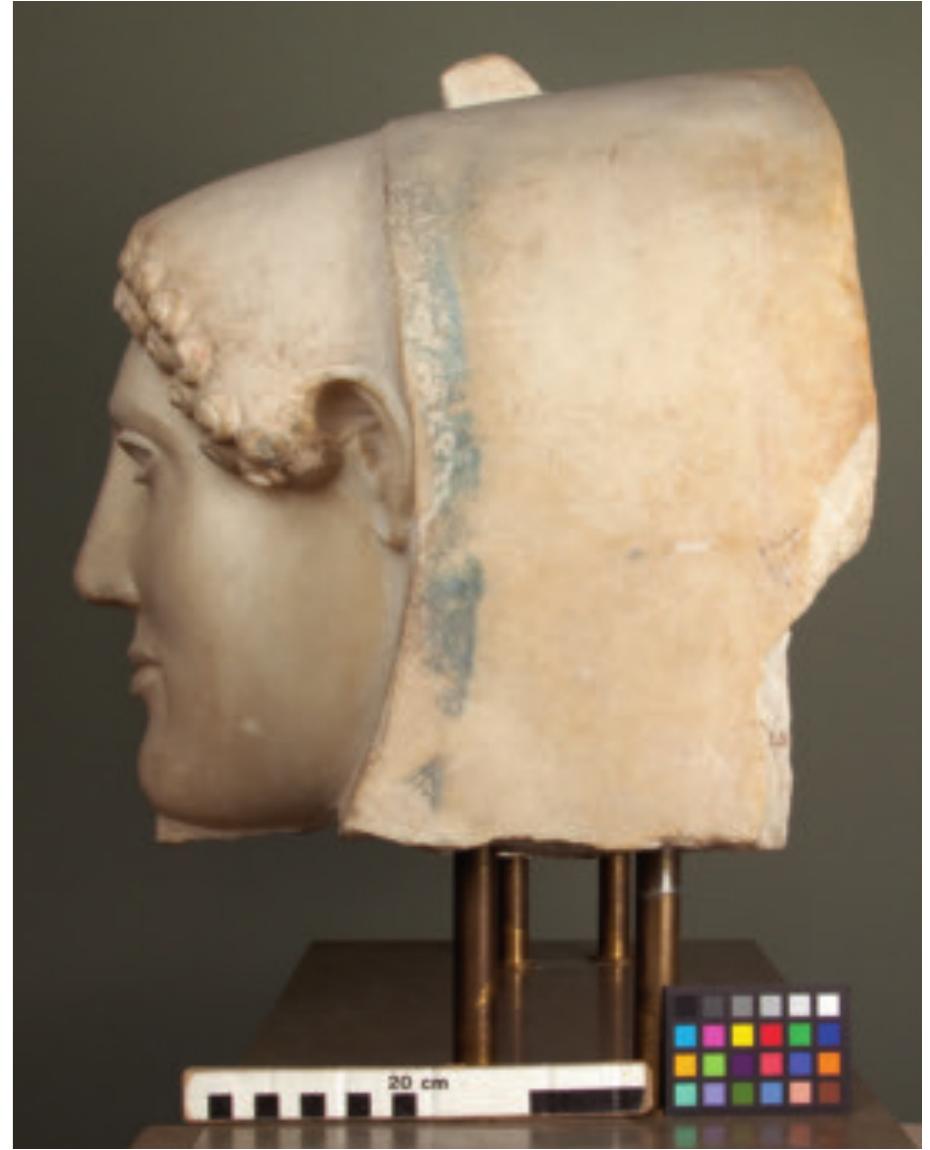 fragment of an anthropoid sarcophagus from Sidon. Mar- 