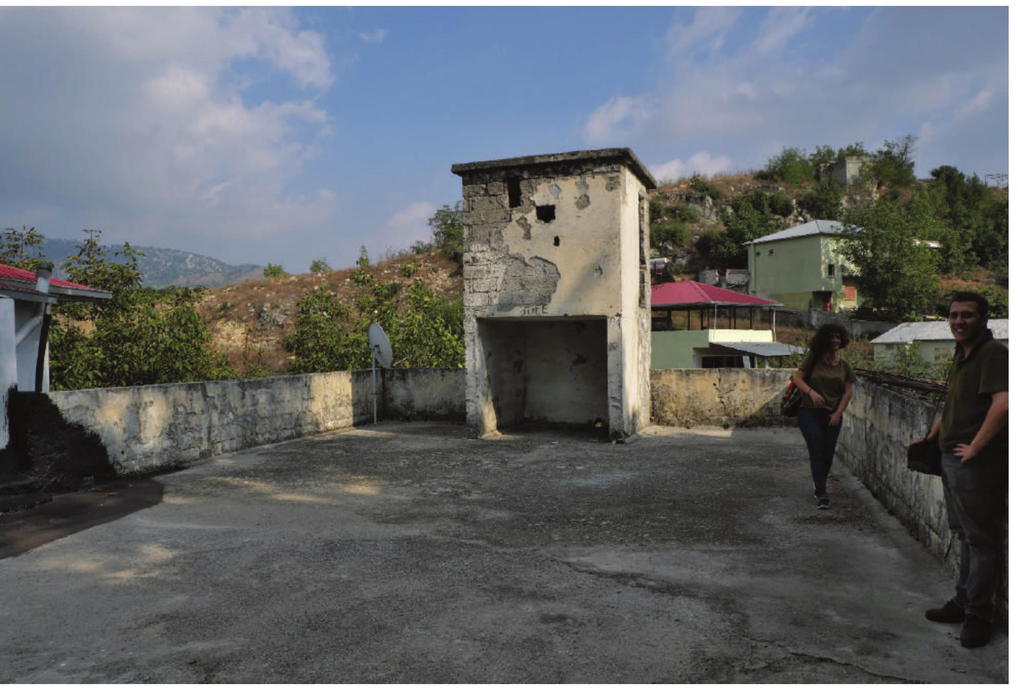 Figure 4. The projection booth of an open-air cinema in the view of Taurus Mountains (Kizilbag Village — Taurus Mountains, Summer 2018). 