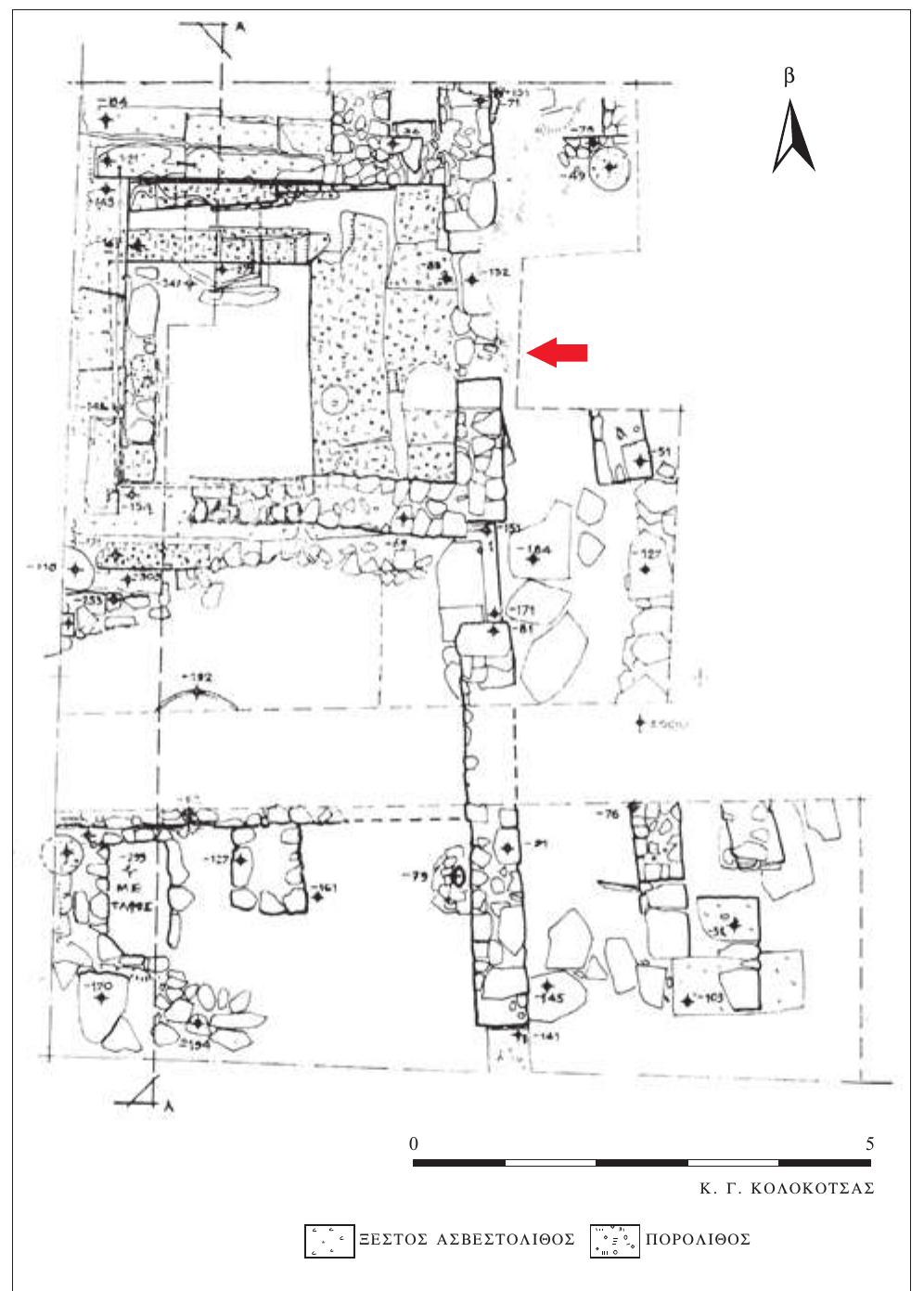 Figure 5: Plan of Kanellopoulou plot (from KRITZAS 1973, p. 132 pl. 6) 