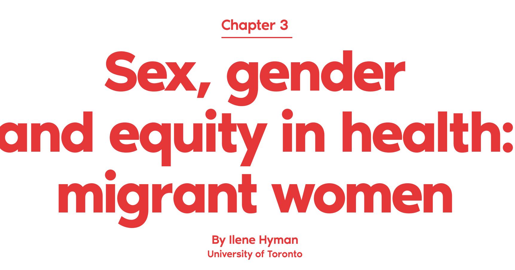 OECD countries are increasingly relying on immigrants to sustain their economic, cultural, and social vitality. It is thus in the best interests of receiving countries to develop policies and practices to maintain the good health of immigrants and address factors that contribute to adverse changes in health. For example in Canada, the go- vernment commitment to humanitarian values, and the need to sustain social and economic bases in light of decli- ning rates of natural population growth, ensure that immigration will continue to play a major role in the creation of a healthy, inclusive and productive society. Yet, available research demonstrates that barriers to integration, such as limited access to health services and failed social or economic integration, can adversely influence health outcomes of immigrants and immigrant women in particular. 