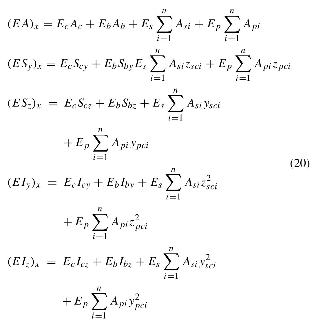Where e, is the modulus of elasticity of the reinforcing