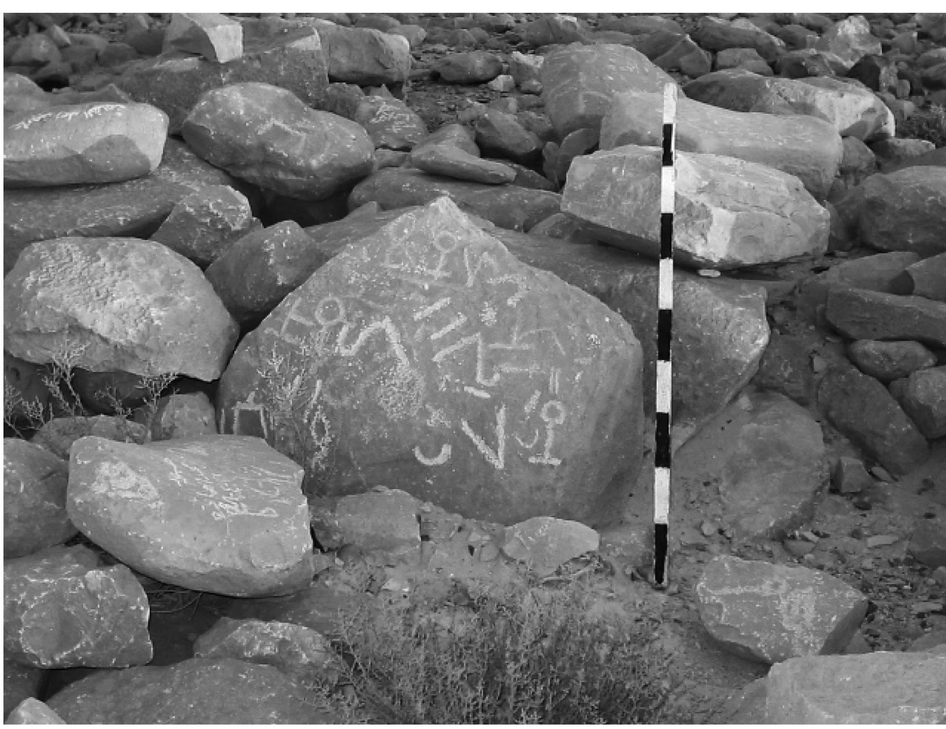 Figure 5. Example of wusam in the Petra hinterland. Abudanh Survey No. 325 (Tell Abara, Abu Ar’a Wall) (after Abudanh 2006, 565) 