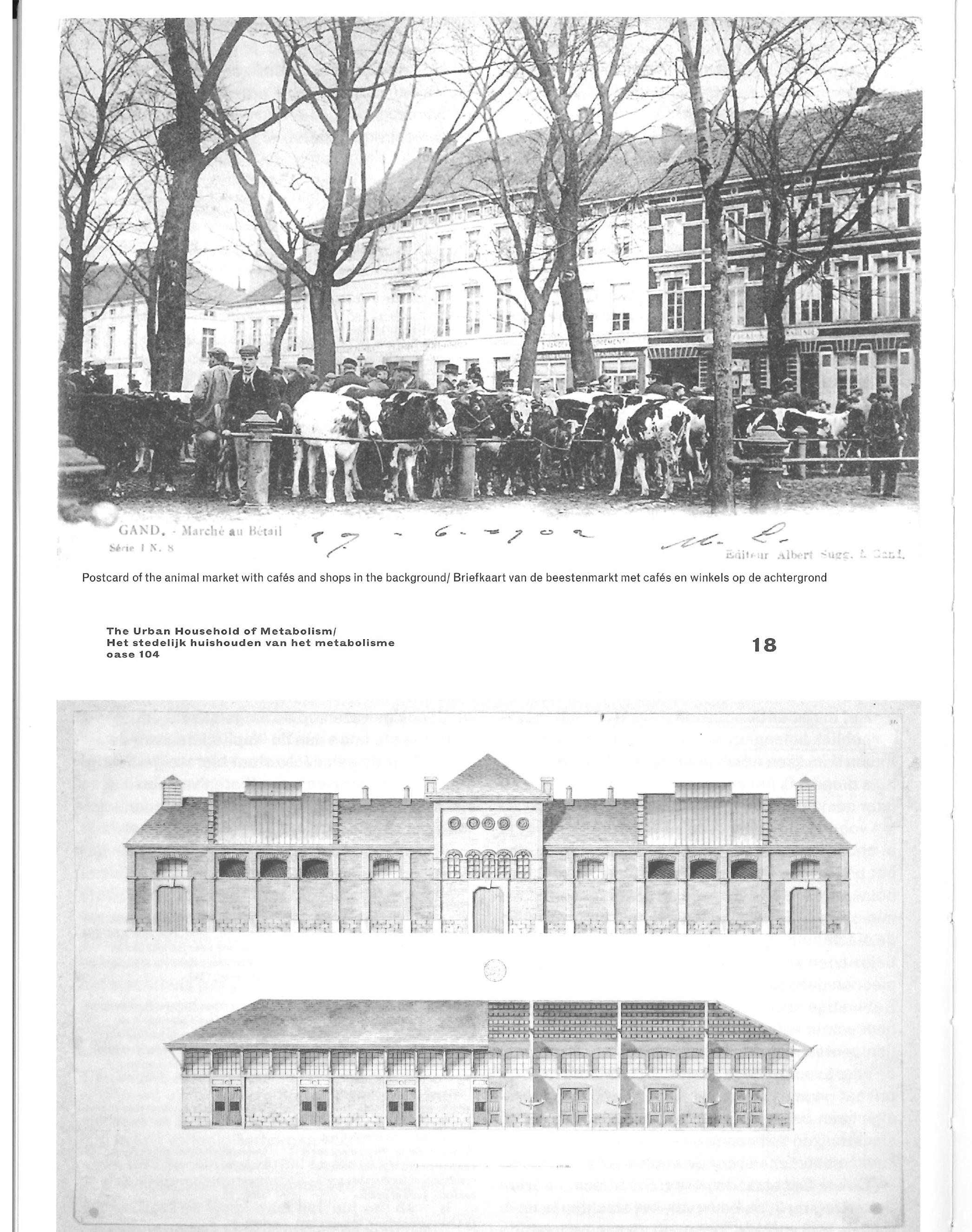 Front and side facades of the Ghent slaughterhouse/ Voor- en zijgevels van het slachthuis van Gent 