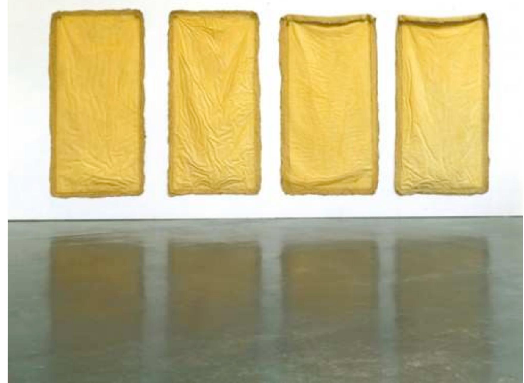 for webbed and slit constructions by artists such as Robert Morris, and dangling hammocks by  he fat—they are more like hammocks or pockets than closed bags. Connective tissue is a source  the necessity of answering to traditions of sculpture, painterly gesture, or compositional 