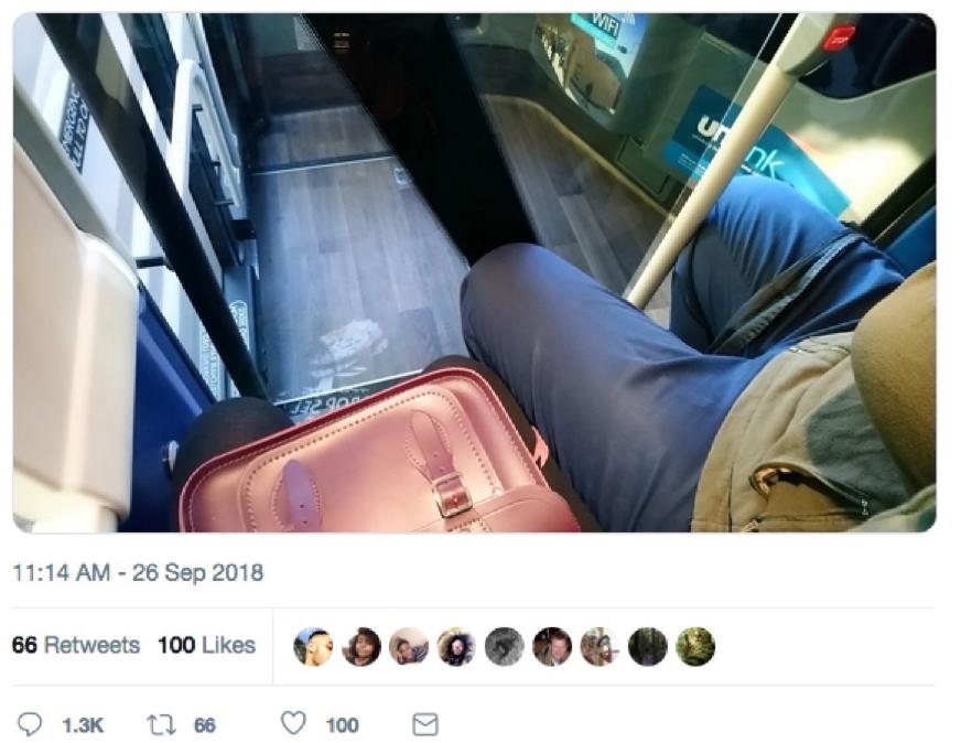 Figure 1. A picture taken on a UK bus and shared on Twitter, captured 16 November 2018. 