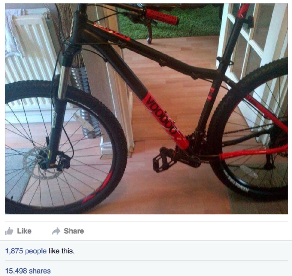 Figure 5. Facebook publication, captured 28 December 2015.  Love the power of social media’. The post was shared over 15,000 times in about 10 days.  suspect was identified the platform was used to exert two types of threat: first that evidence 