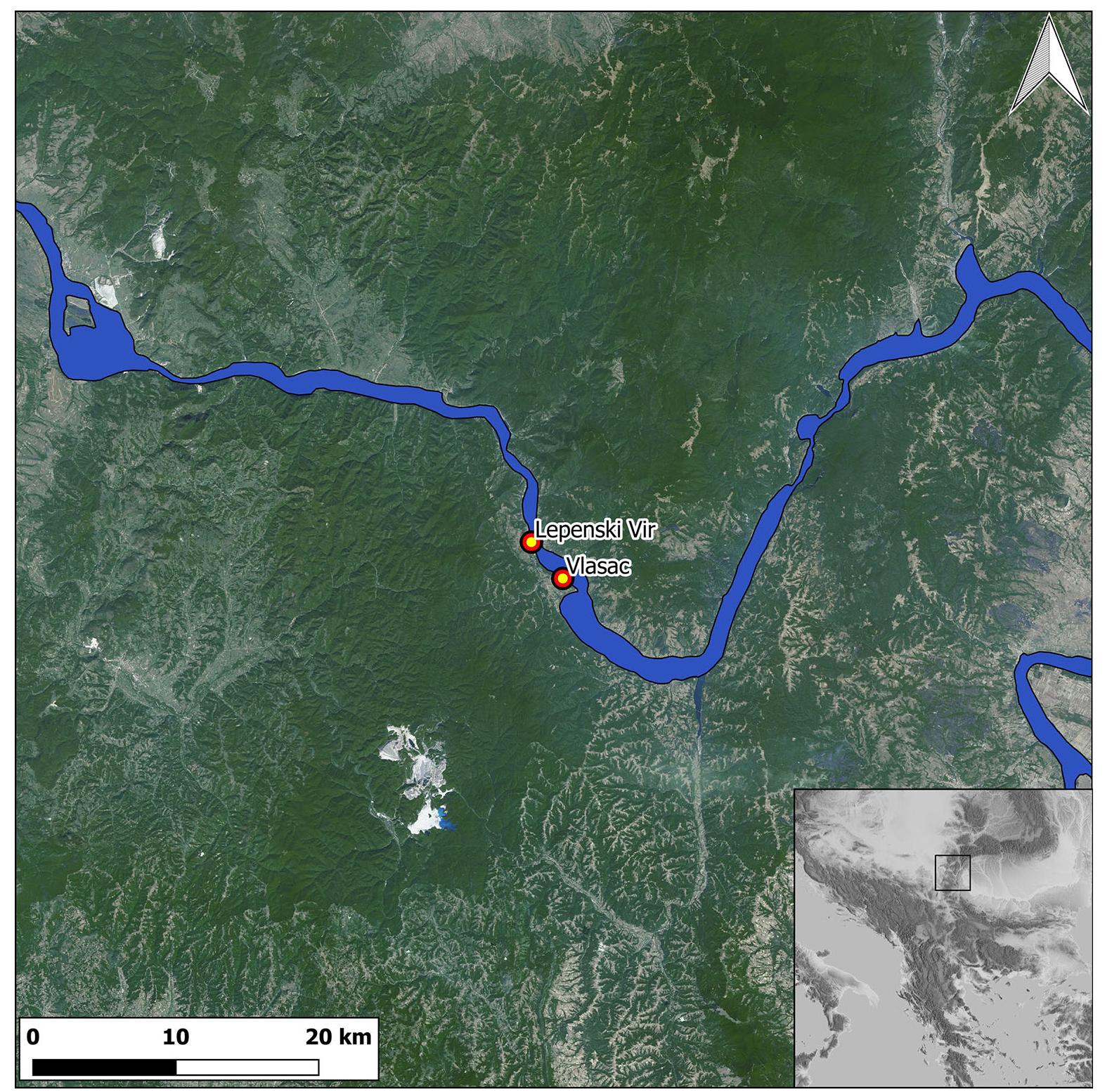 Fig. 1 Map of the research area with sites from which the samples in this study originate / Carte de la zone de recherche avec les sites dont est issu l’échantillon de cette étude 
