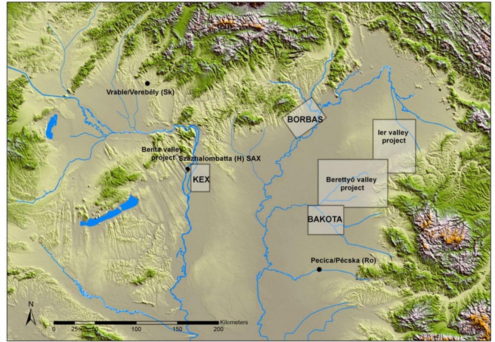 Fig. 2: Bronze Age research projects in the Carpathian Basin. 