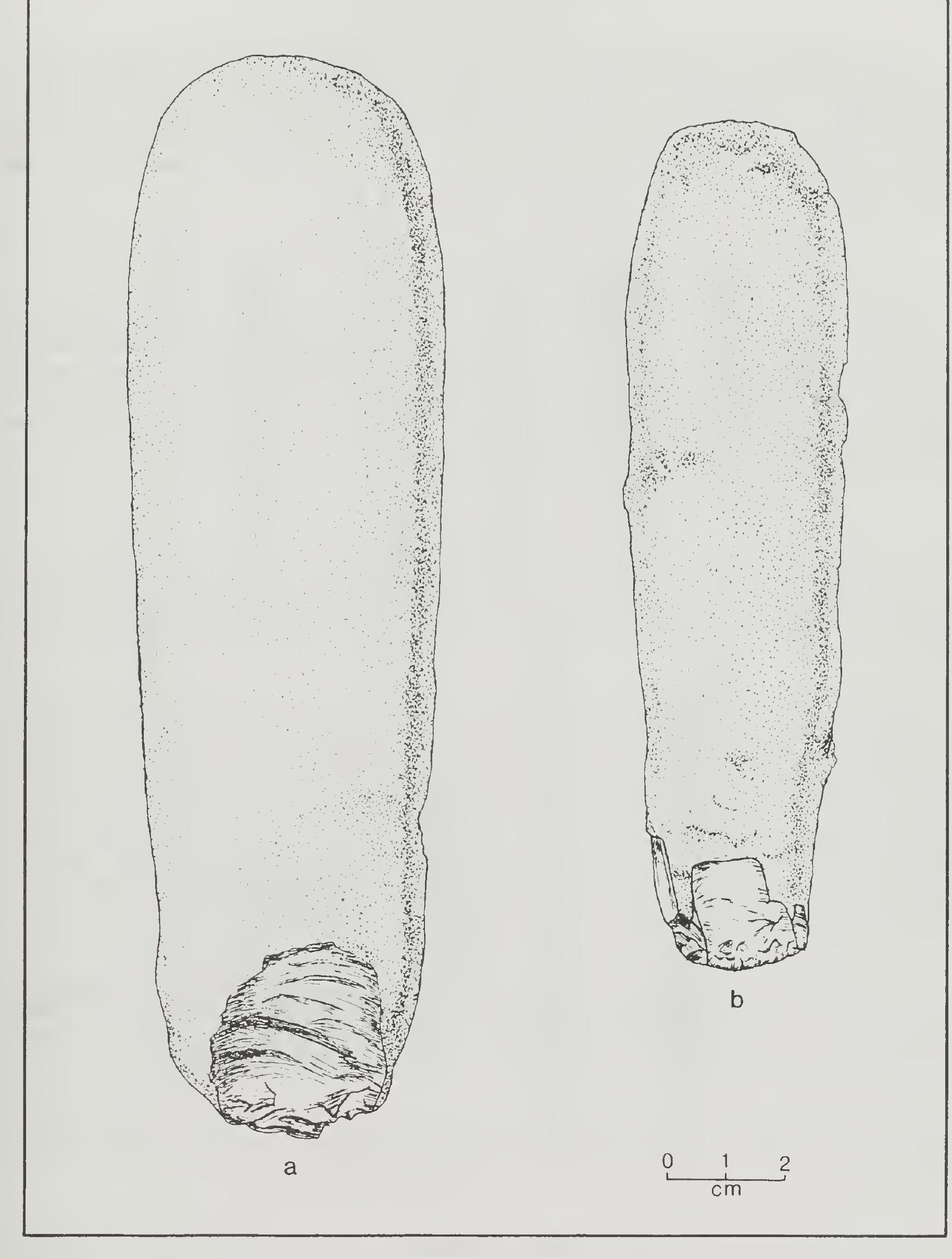 Fig. 29. Selected Class I hammerstones, Austin Wash Site, 48UT390, Uint: County, Wyoming. 
