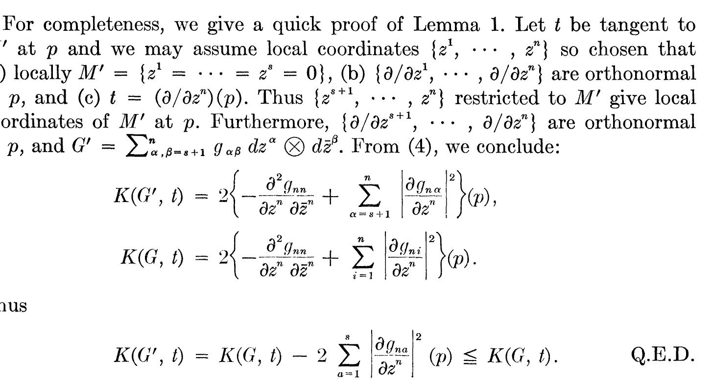 Later Reference For later reference, we state formally the result of