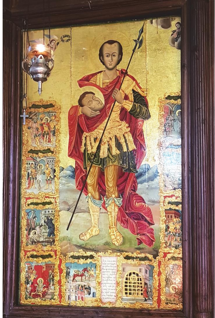 Fig. 7) Icon of Saint Zosimos at Sozopol (Pictur taken by Maya Prodanova) 
