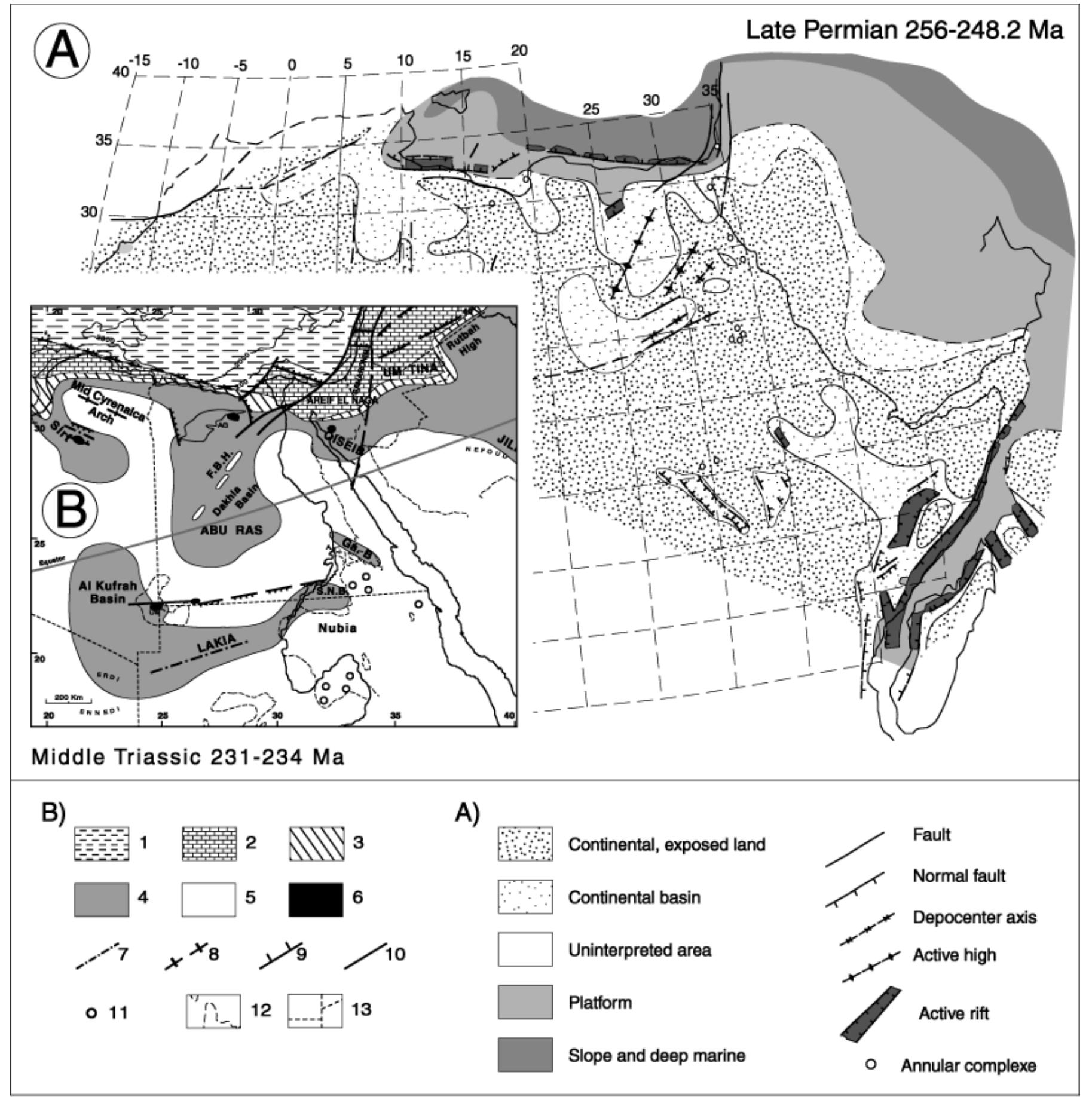 Figure 3 - from Palaeotectonic and palaeogeographic