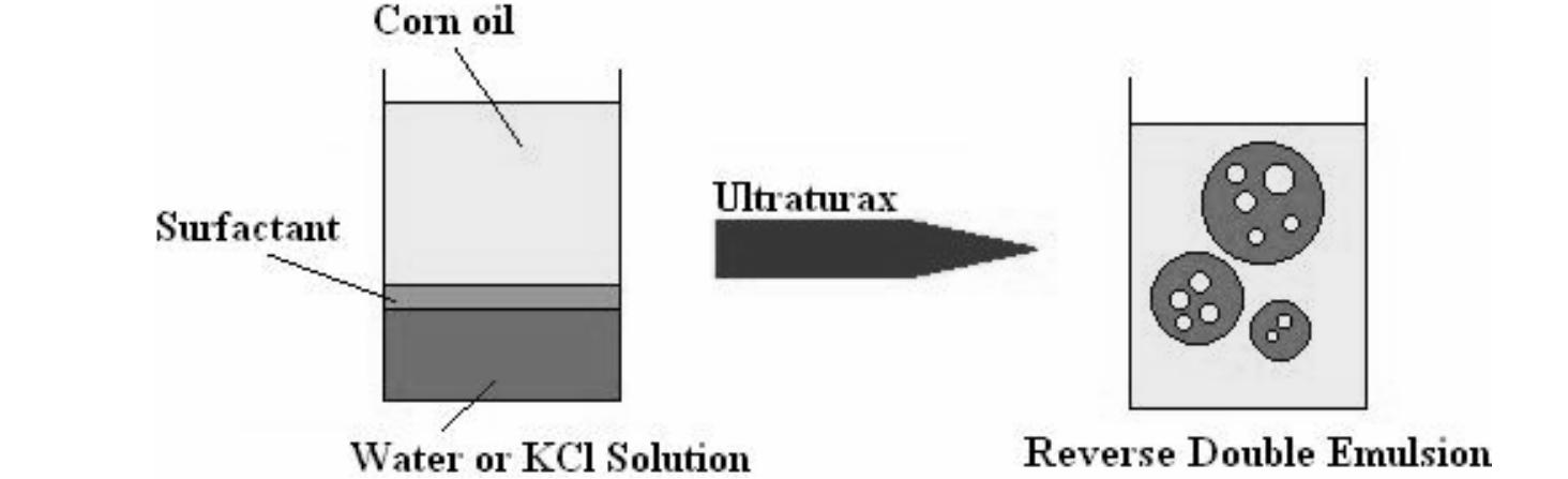Scheme to obtain the emulsions to prepare the emulsions, all