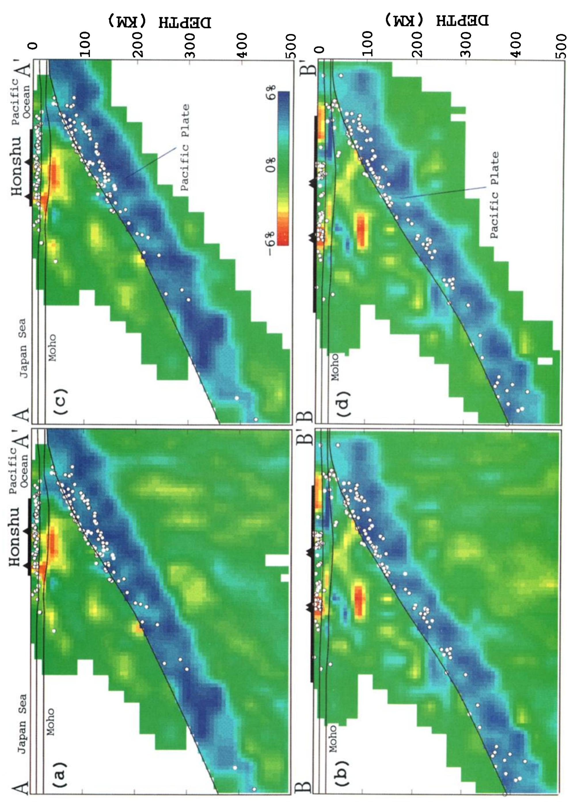 Figure 11 - Deep structure of Japan subduction zone as