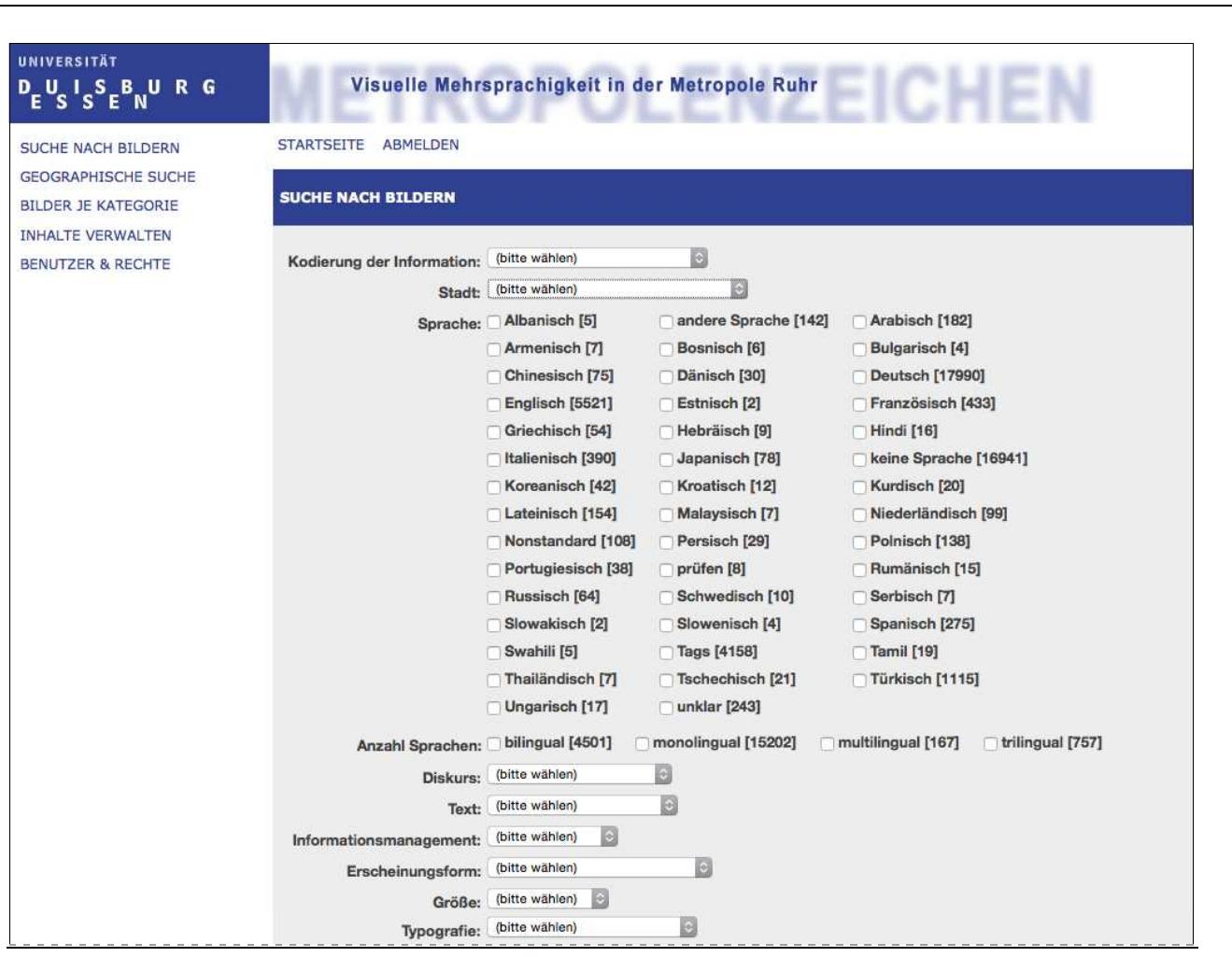 Typographetics of Urban Spaces  FIGURE 3. The Signs of Metropolis database tagging page. 