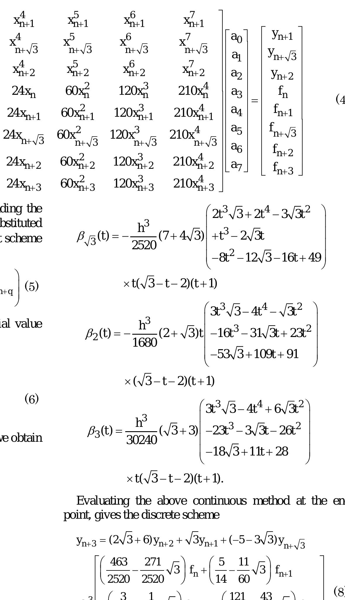 (PDF) A Class of Irrational Linear Multistep Block Method for the ...