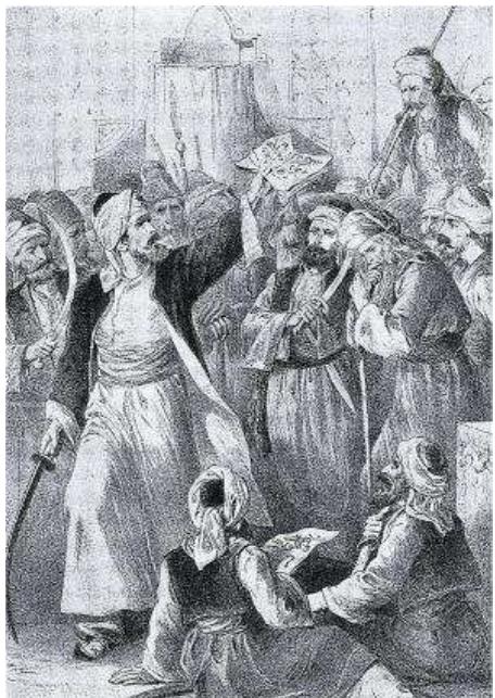 Figure 9 | Illustration of Osman rallying his warriors into bat- tle. Unknown author/PD-Art (PD-old-100) 
