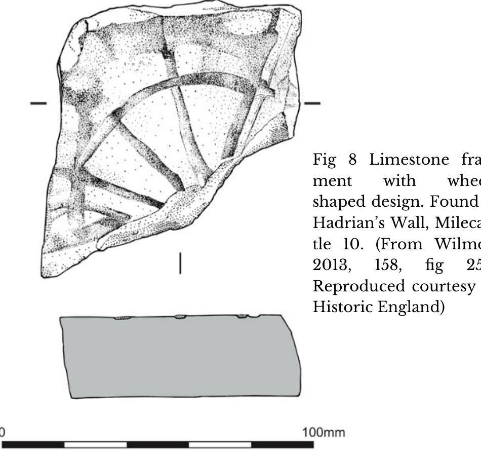 minimal evidence from Roman Britain it is not possi- ble to determine what rules may have been in play in this region. However, medieval and modern-day merels boards follow a slightly different design, com- prising three concentric squares with cross lines. Only one fragment of a tile gaming board, from a site in Cirencester, bears this latter design (Fig 9). This board is currently unpublished but could also reflect later reuse of the tile surface as the object was found in a layer of mixed Roman and medieval material (Peter Warry, pers comm). Moreover, Heimann and Schadler (2014) have recently re-examined the form of wheel- shaped boards and found that they may be unsuited to playing a competitive and engaging game consistent with the rules of merels as we understand them today. 